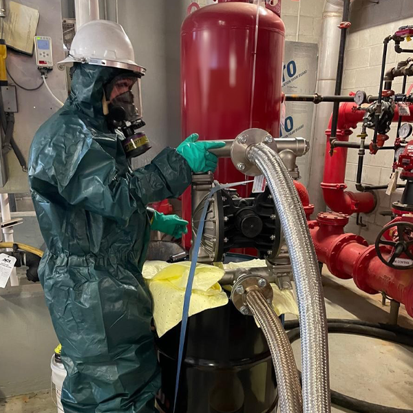 March Project Spotlight – 2,000 gallons of heptane, oil, and water mixture